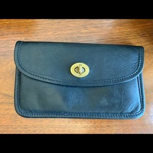Coach Bonnie cashin turnlock black wallet pouch NY